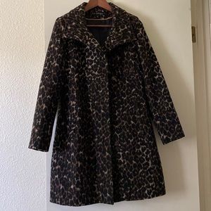Via Spiga Leopard Wool Coat